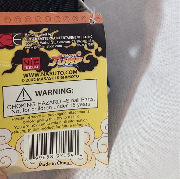 2002 Great Eastern Naruto Itachi Stuffed 9" Plush - Picture 2 of 4